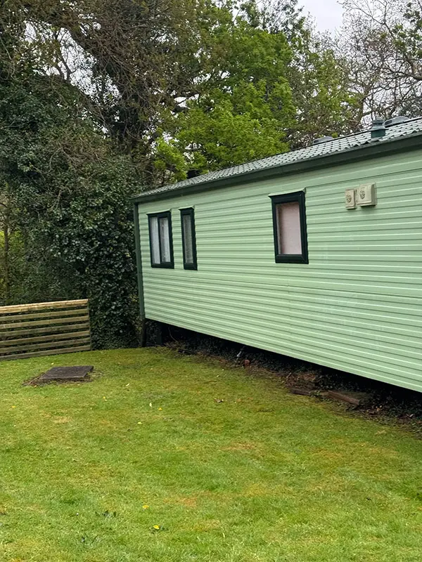 Photo of caravan prior to being cleaned by Rickard Cleaning Services, Tywyn.