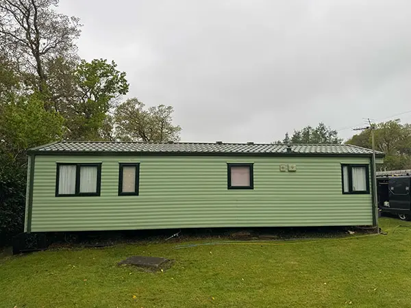 Photo of caravan prior to being cleaned by Rickard Cleaning Services, Tywyn.