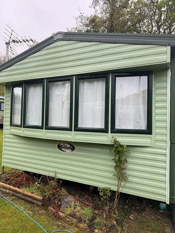 Photo of caravan prior to being cleaned by Rickard Cleaning Services, Tywyn.