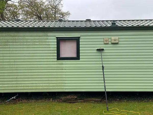 Photo of caravan prior to being cleaned by Rickard Cleaning Services, Tywyn.